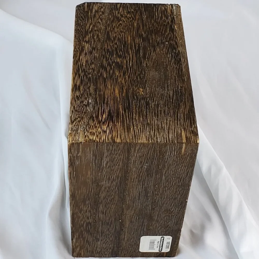 🔺️NWT The Container Store Brown Rustic Wood Square Display Shelf